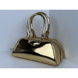 Givenchy Mini Antigona East-West Bag Gold Patent Leather with Gold Hardware B-3